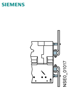 斷路器 3WL 附件， 支座，用于 3 個正面和 DIN 連接母排 BG 1 3 極 IEC