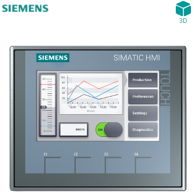 SIMATIC HMI，KTP400 Basic， 精簡面板， 按鍵式/觸摸式操作， 4